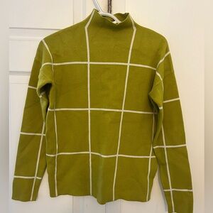 Cynthia Rowley Green & White Striped Sweater